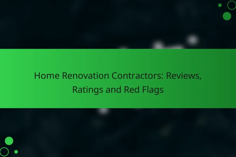 Home Renovation Contractors: Reviews, Ratings and Red Flags
