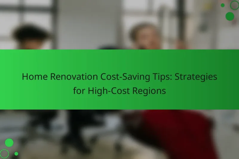 Home Renovation Cost-Saving Tips: Strategies for High-Cost Regions